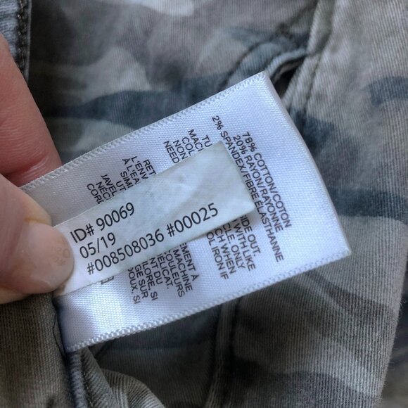 Express Stretch Cropped Straight High Rise Camo Pant - Picture 13 of 13